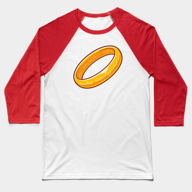 Gold Ring Cartoon Baseball T-Shirt by Catalyst Labs